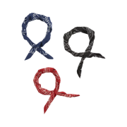Double RL Cotton Bandana Red Indigo Black Cream (3 Pack)