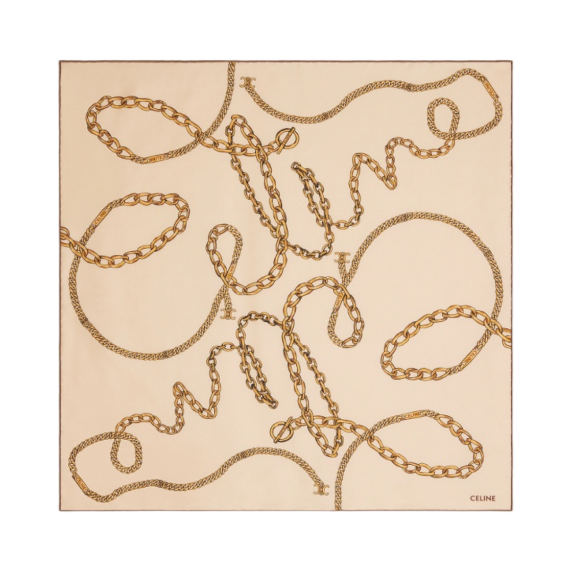 (W) 셀린느 실크 트윌 반다나 바닐라((W) Celine Bandana in Silk Twill Vanilla) - 1