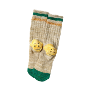 Kapital 60 Pieces Heather Ivy Rainbowy Happy Heel Hold Socks Beige