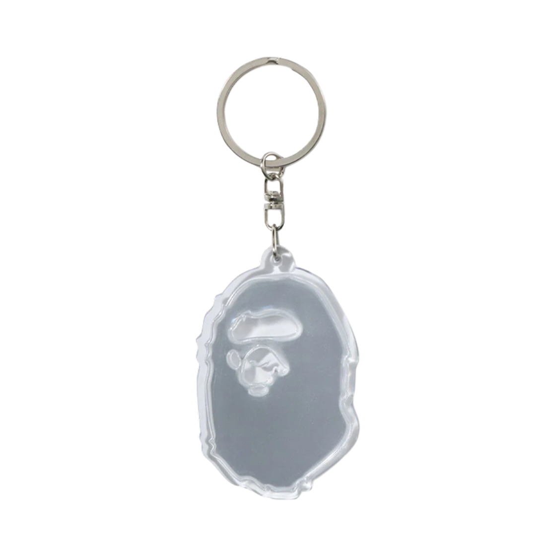 베이프 에이프 헤드 리플렉티브 키체인 화이트(BAPE Ape Head Reflective Keychain White)