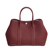 Hermes Garden Party 30 Bag Negonda & Palladium Rouge H