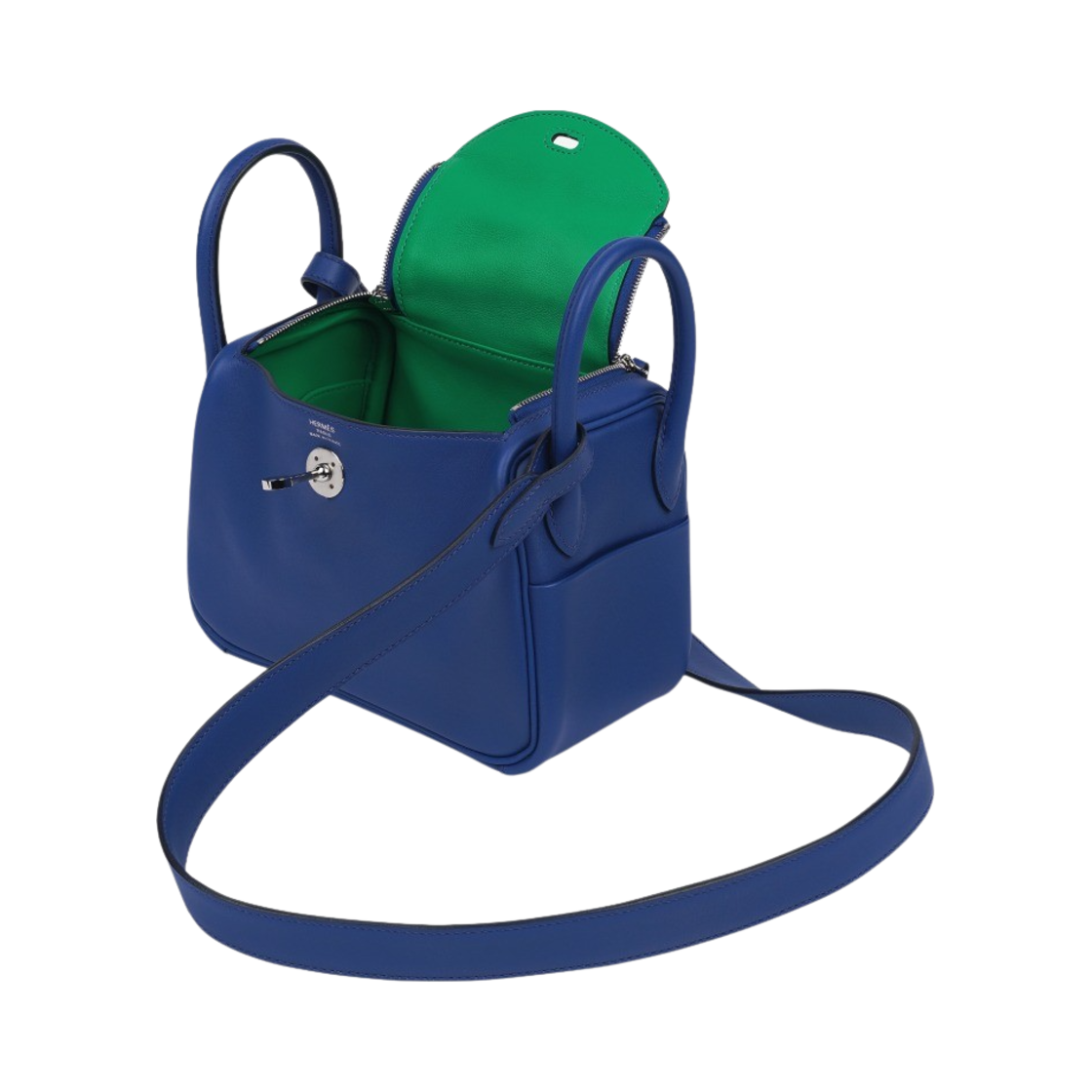 에르메스 린디 미니백 베르소 스위프트 & 팔라듐 하드웨어 블루 로아얄 멍뜨(Hermes Lindy Mini Bag Verso Swift & Palladium Bleu Royal Menthe) - 3