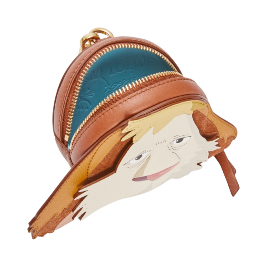 로에베 x 하울의 움직이는 성 힌 쿠키 파우치 클래식 카프스킨 러스트(Loewe x Howl's Moving Castle Heen Cookie Pouch in Classic Calfskin Rust) - 3