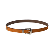Greenbutter Cow Leather Western Belt Camel Brown