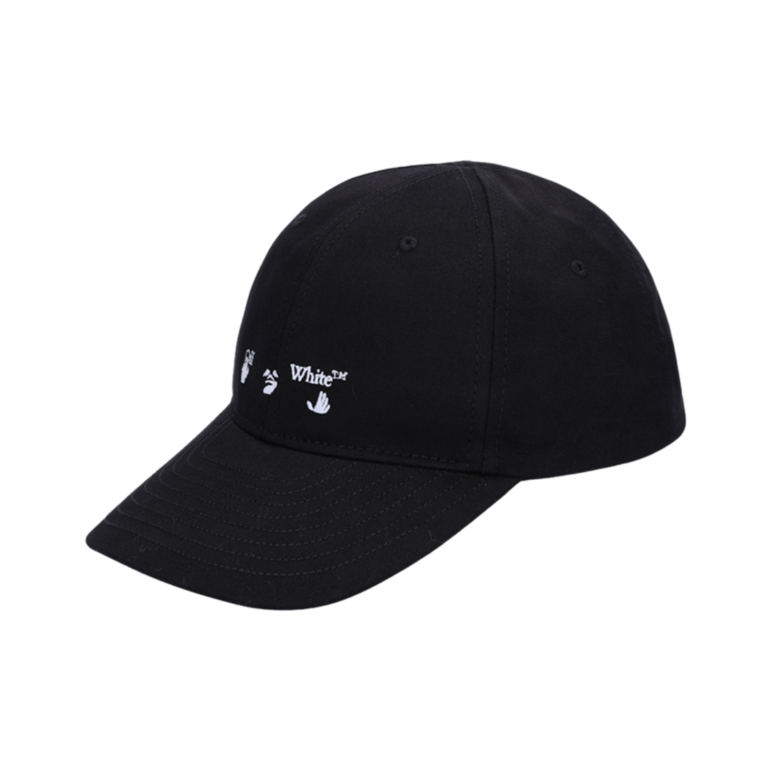 오프화이트 로고 자수 베이스볼 캡 블랙(Off-White Logo Embroidered Baseball Cap Black) - 2