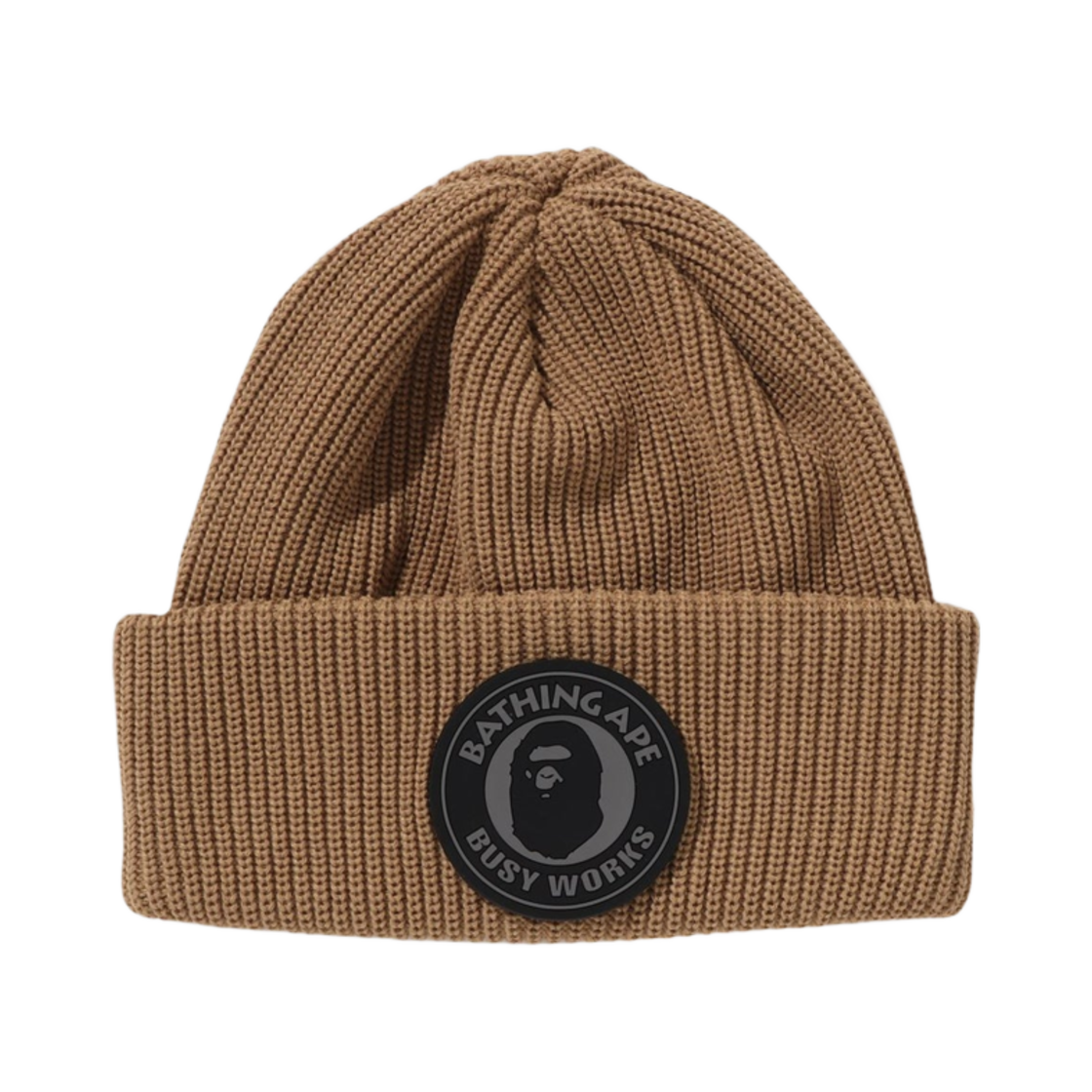0ZXHTM181009N BAPE Busy Work Knit Cap Beige