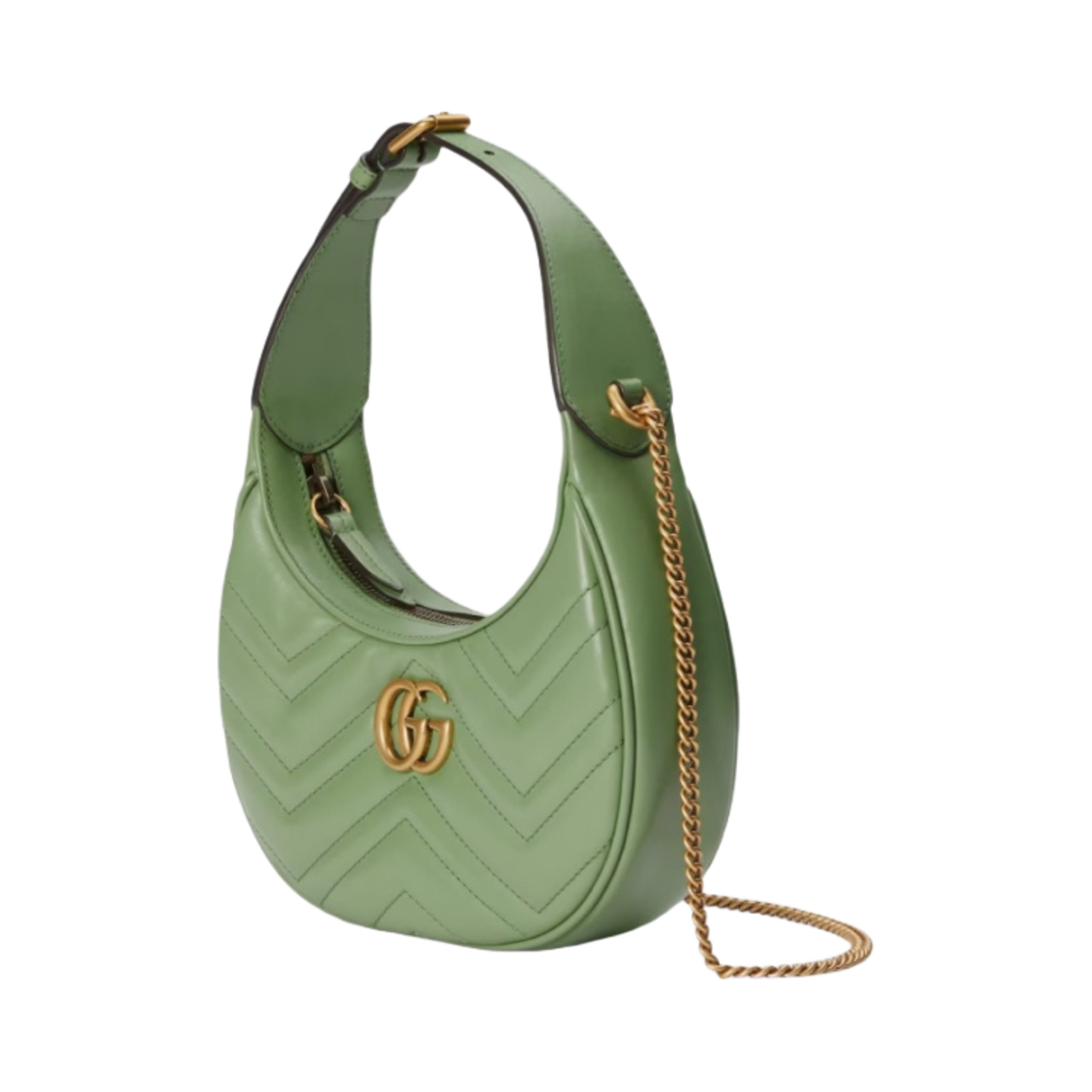 구찌 GG 마몽 하프문 쉐이프 미니백 세이지 그린(Gucci GG Marmont Half Moon Shaped Mini Bag Sage Green) - 2