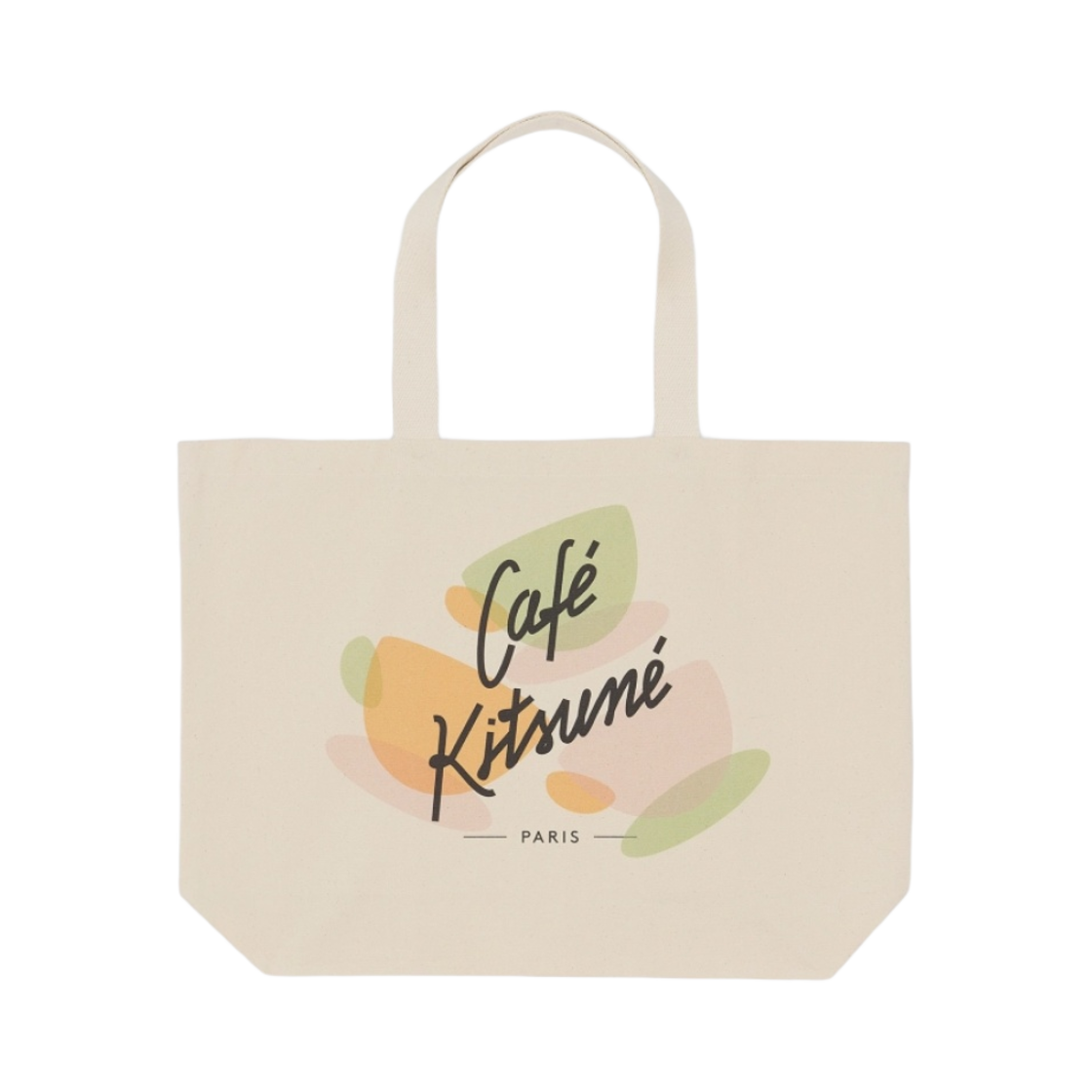 ★関税込★MAISON KITSUNE★Cup Cafe Kitsune Tote Bag Latte★ 메종 키츠네 컵 카페 키츠네 토트백 라떼 | Maison Kitsune | KREAM