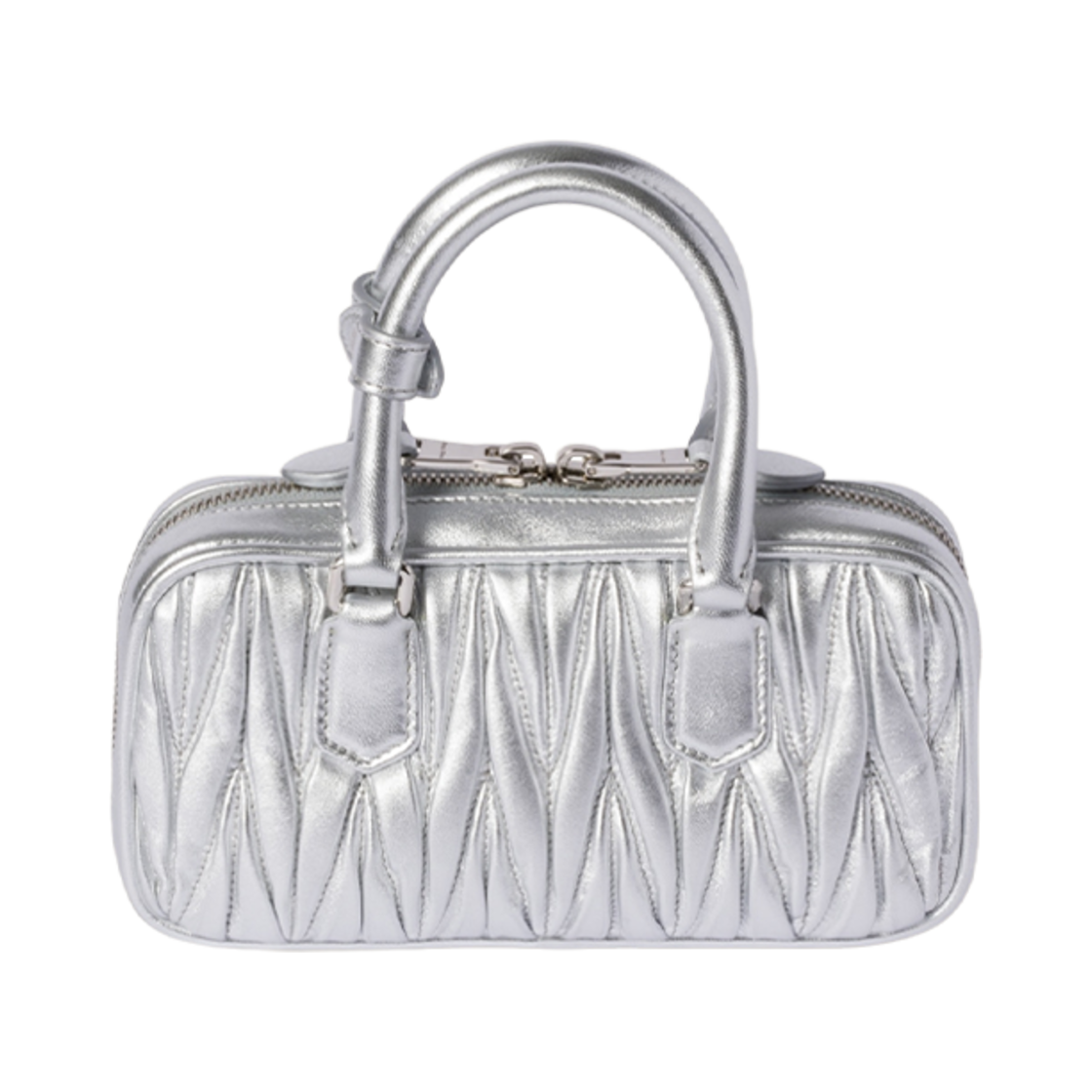 미우미우 아르카디 마테라쎄 나파 레더 미니백 실버(Miu Miu Arcadie Matelasse Nappa Leather Mini-Bag Silver) - 3