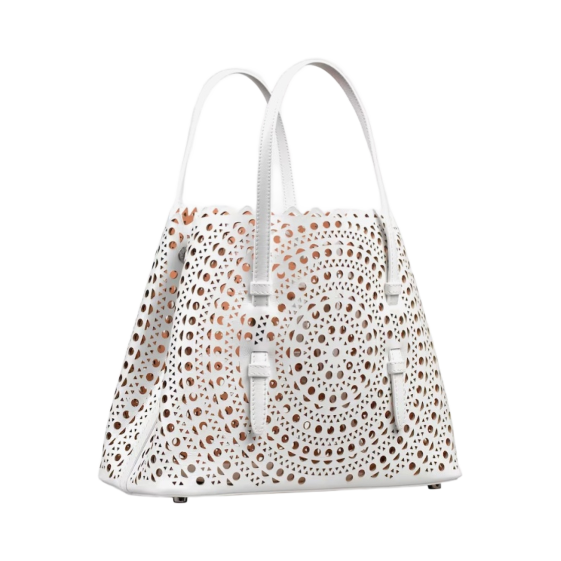 알라이아 뉴 비엔 럭스 카프스킨 미나 20 백 옵틱 화이트(Alaia Mina 20 Bag in New Vienne Lux Calfskin Optic White) - 2
