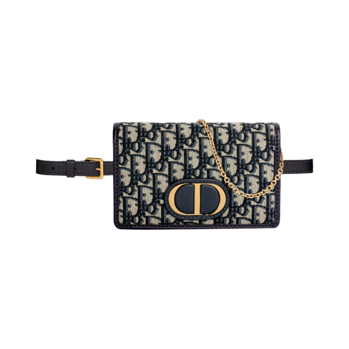 S2086UTZQ-M928 Dior 2-In-1 30 Montaigne Pouch Blue Dior Oblique Jacquard