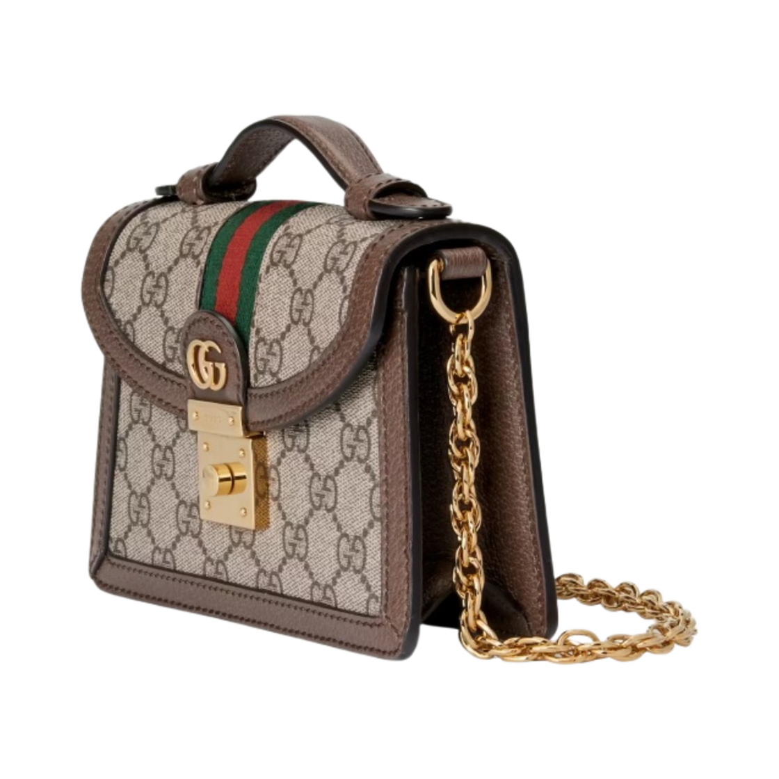 구찌 오피디아 GG 미니 숄더백 베이지 에보니 브라운(Gucci Ophidia GG Mini Shoulder Bag Beige Ebony Brown) - 2