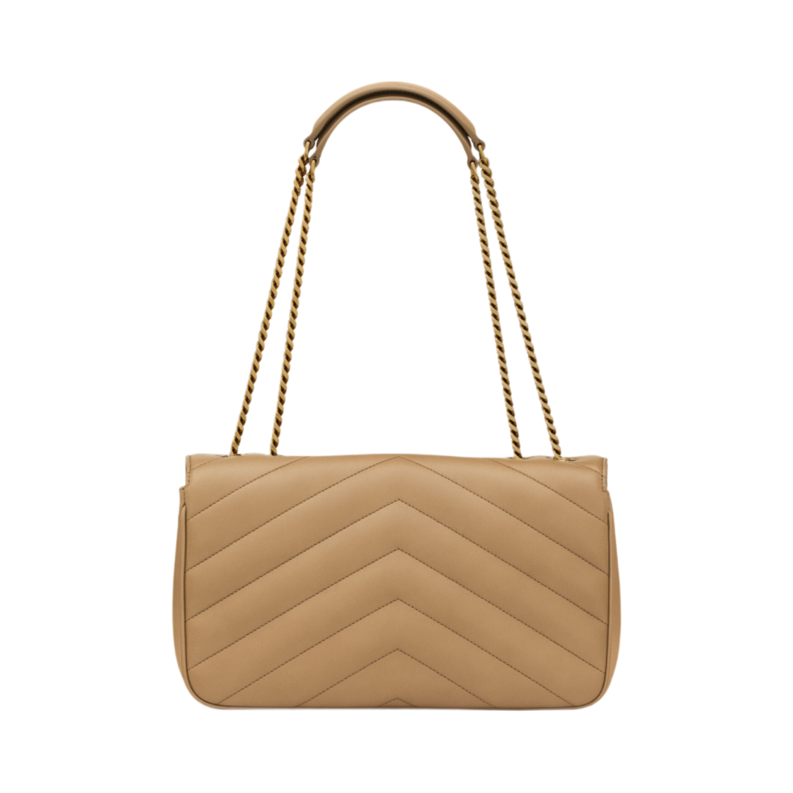 생로랑 루루 미디움 마틀라세 램스킨 내츄럴 탄(Saint Laurent Loulou Medium in Matelasse Lambskin Natural Tan) - 4