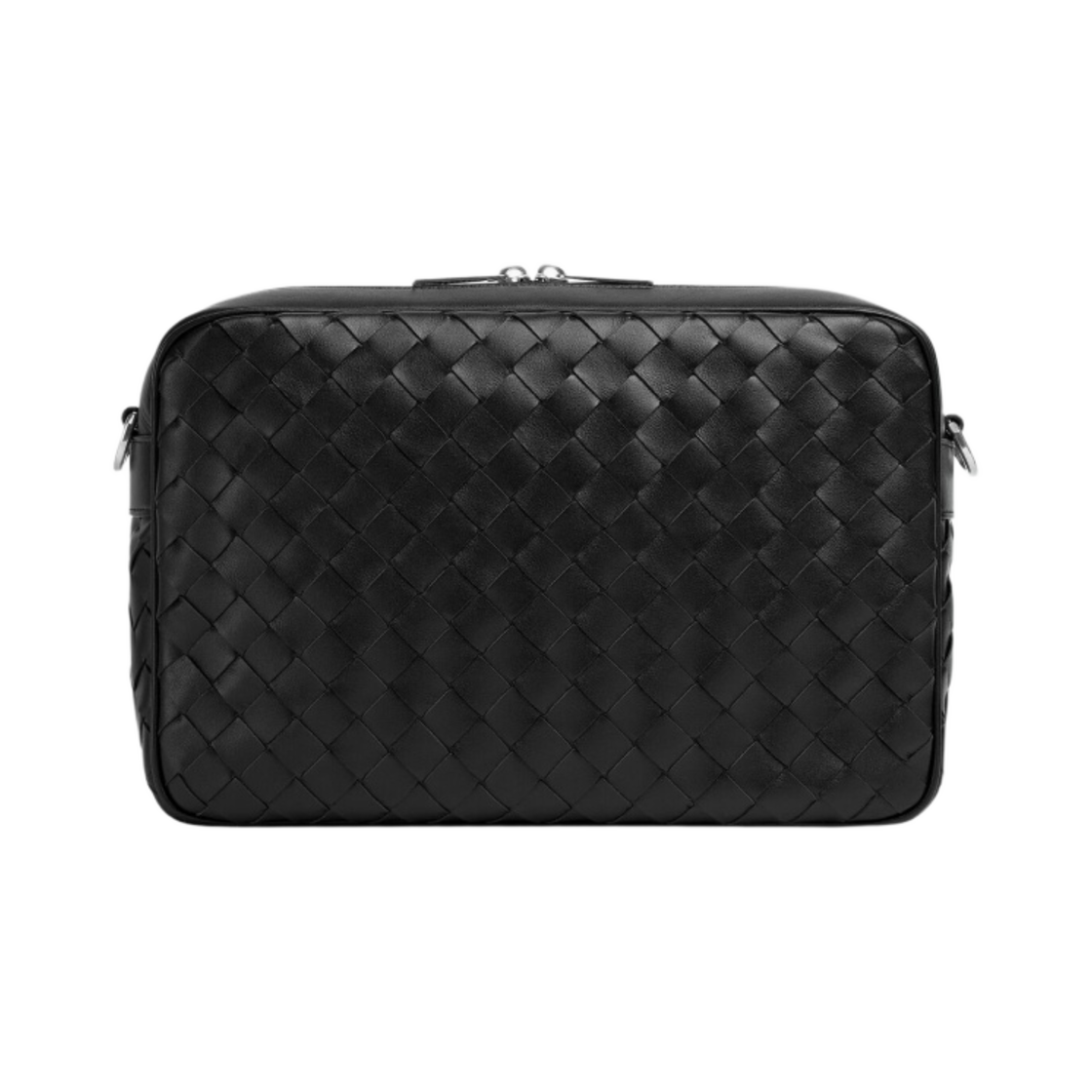 보테가 베네타 미디움 인트레치아토 카메라백 블랙(Bottega Veneta Medium Intrecciato Camera Bag Black) - 4