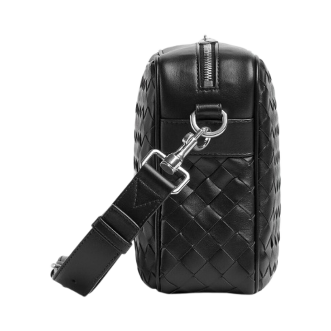 보테가 베네타 미디움 인트레치아토 카메라백 블랙(Bottega Veneta Medium Intrecciato Camera Bag Black) - 3
