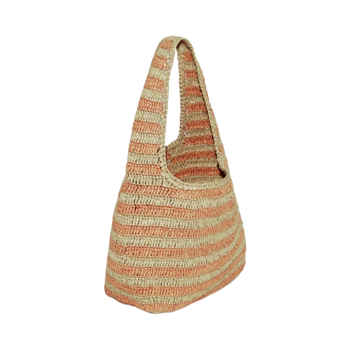 코스 미니 라피아 숄더백 베이지 오렌지 스트라이프(COS Mini Raffia Shoulder Bag Beige Orange Striped) - 2