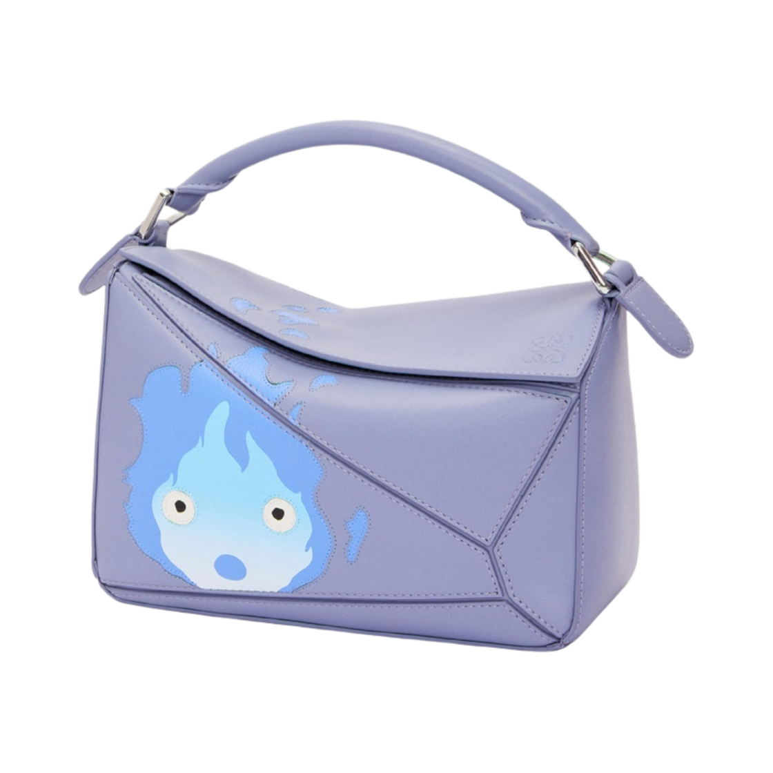 로에베 x 하울의 움직이는 성 캘시퍼 스몰 퍼즐 백 사틴 카프스킨 블루베리(Loewe x Howl's Moving Castle Calcifer Small Puzzle Bag in Satin Calfskin Blueberry) - 1