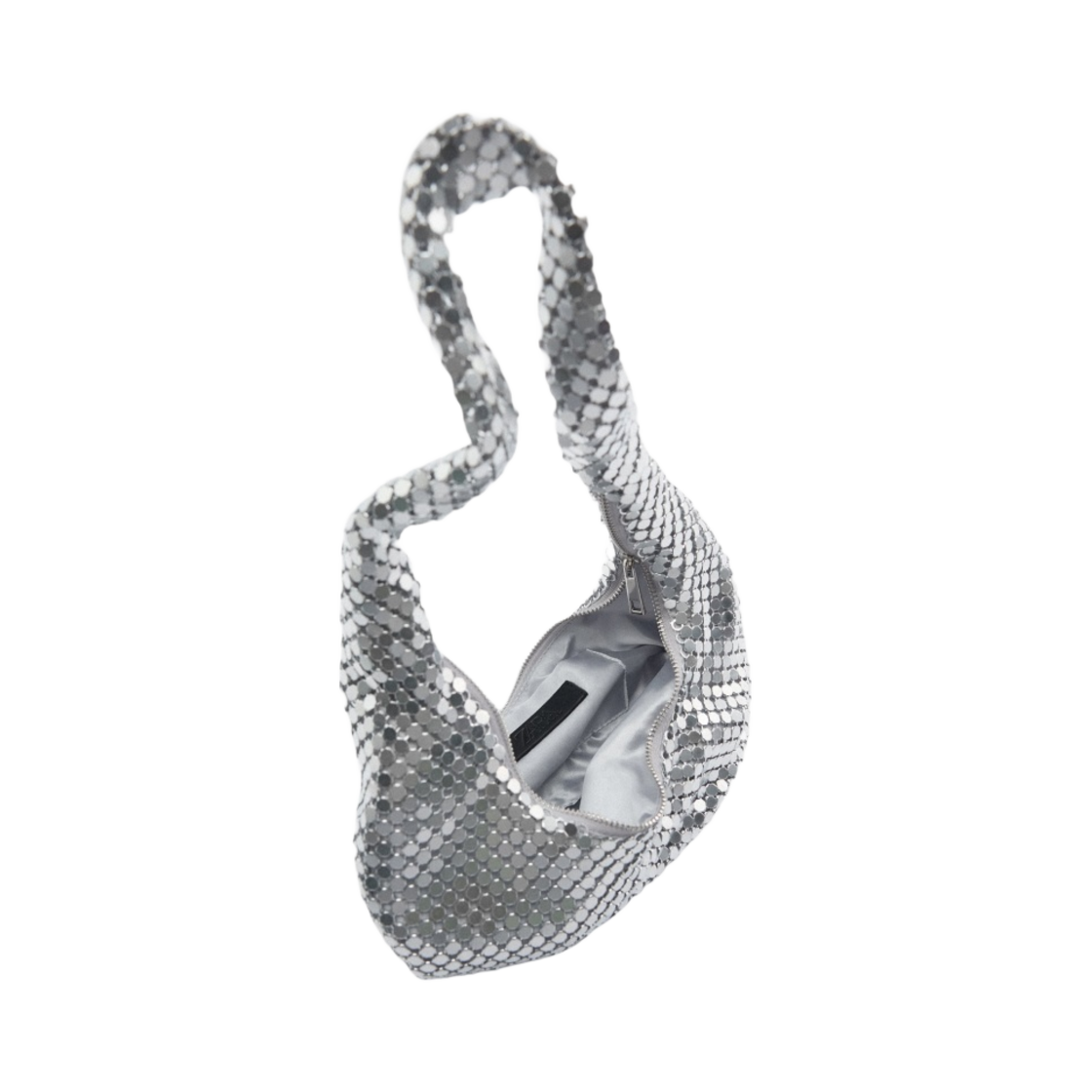 자라 메탈릭 메쉬 숄더백 실버(Zara Shoulder Bag with Metallic Mesh Silver) - 5