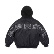 Supreme Hooded Stadium Jacket Black - 24SS