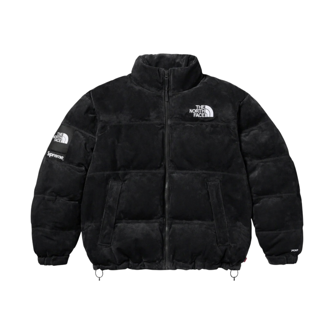 슈프림 x 노스페이스 스웨이드 눕시 자켓 블랙 - 23FW(Supreme x The North Face Suede Nuptse Jacket Black - 23FW)