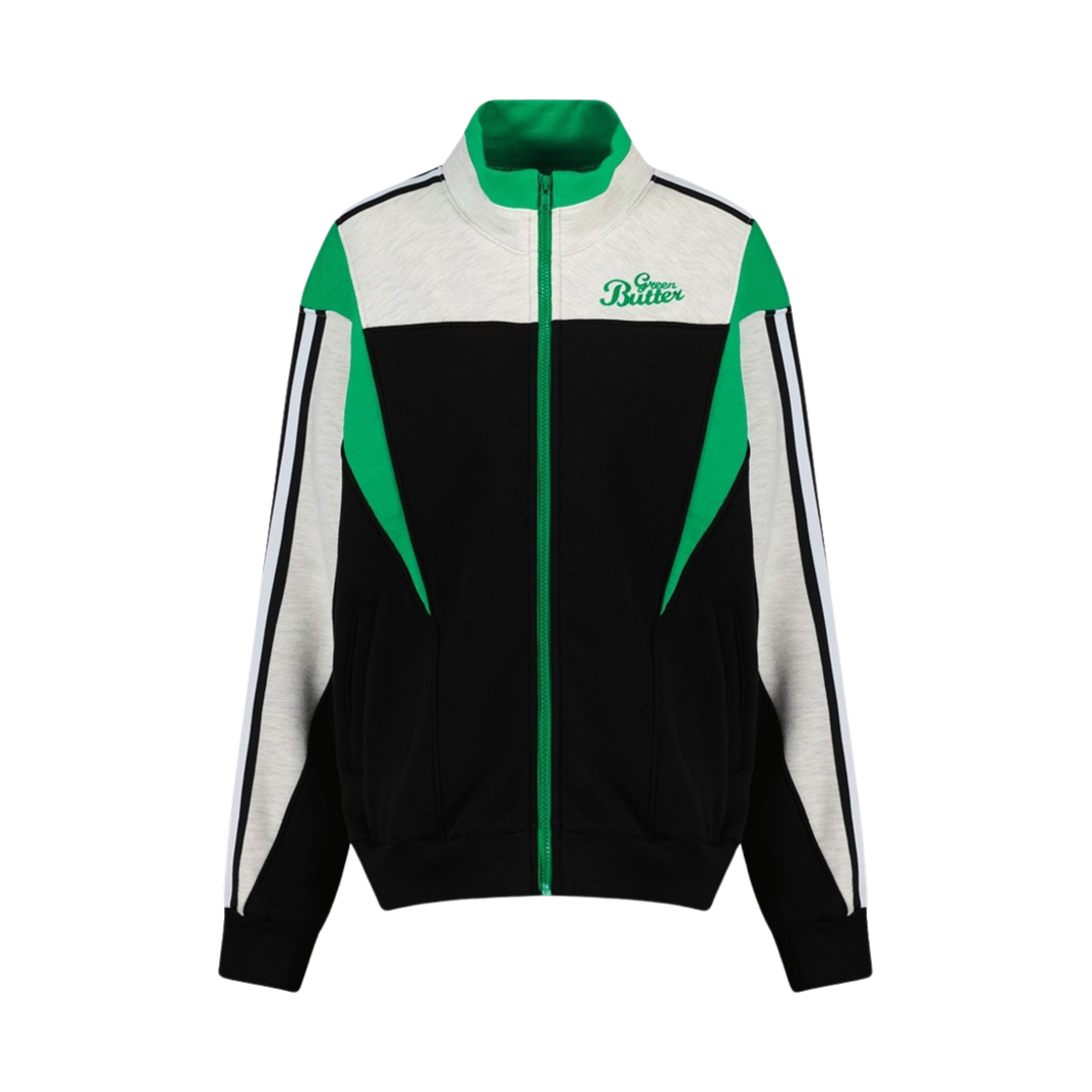 그린버터 우먼 웜 스웻 트랙 자켓 블랙(Greenbutter Women Warm Sweat Track Jacket Black)