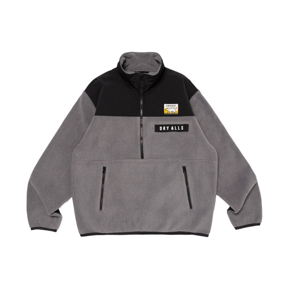 HM26JK040 Human Made Fleece Half-Zip Jacket Gray