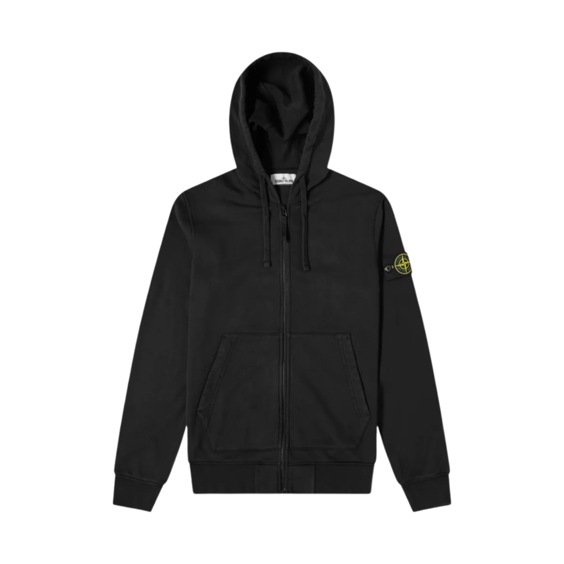 스톤 아일랜드 64251 코튼 플리스 후드 집업 블랙 - 20SS(Stone Island 64251 Cotton Fleece Full Zip Hooded Sweatshirt Black - 20SS) - 1