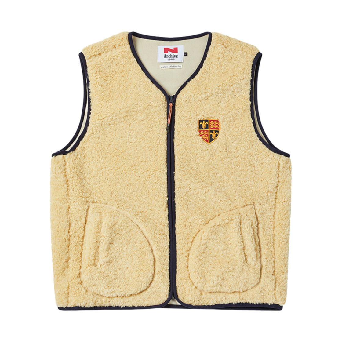 NV24WIVT01YE N ARCHIVE Archive Patch Lining Fur Vest Yellow