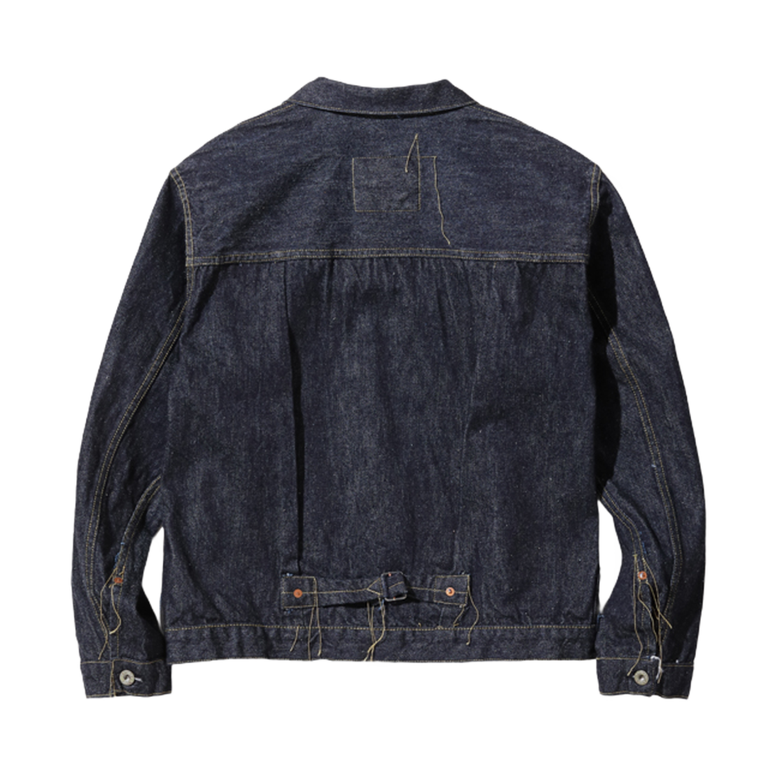슈가 케인 메이드 인 USA 13온즈 블루 데님 블라우스 S1944 모델 논 워시(Sugar Cane Made in USA 13 oz. Blue Denim Blouse S1944 Model Non Wash) - 2
