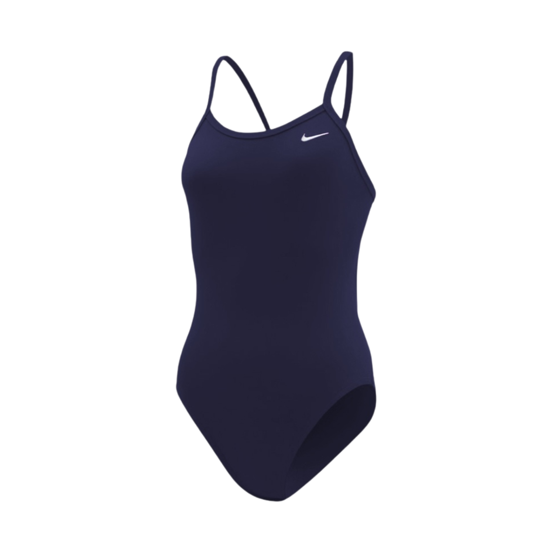 (W) 나이키 스윔 앤서 솔리드 레이서백 스윔수트 미드나잇 네이비((W) Nike Swim Answer Solid Racer Back Swimsuit Midnight Navy) - 1