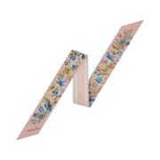 (W) Dior Granville Mitzah Scarf Silk Twill Rose Des Vents Blue