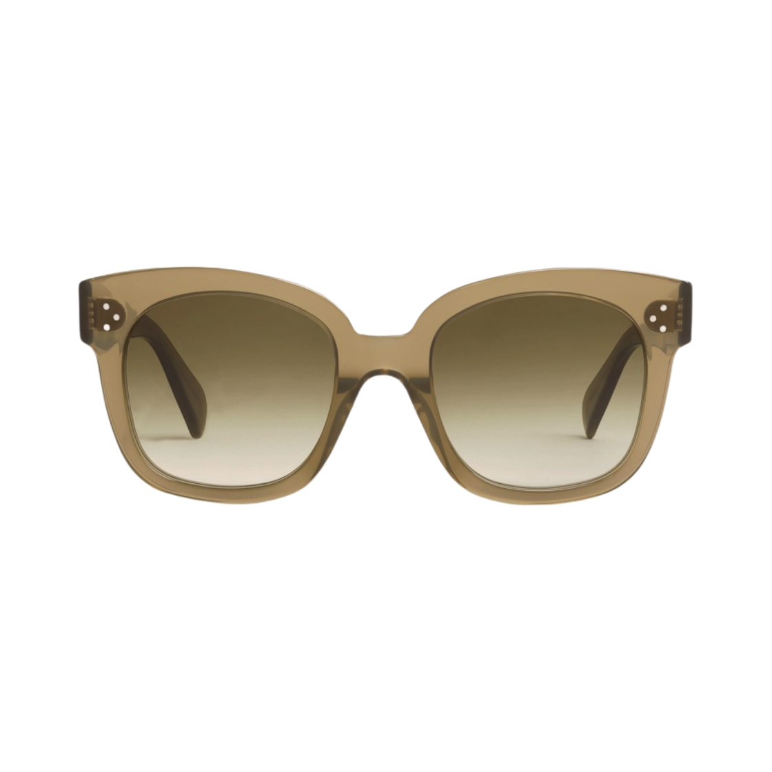 (W) 셀린느 오버사이즈 S002 아세테이트 선글라스 트랜스패런트 카키((W) Celine Oversized S002 Sunglasses in Acetate Transparent Khaki) - 1