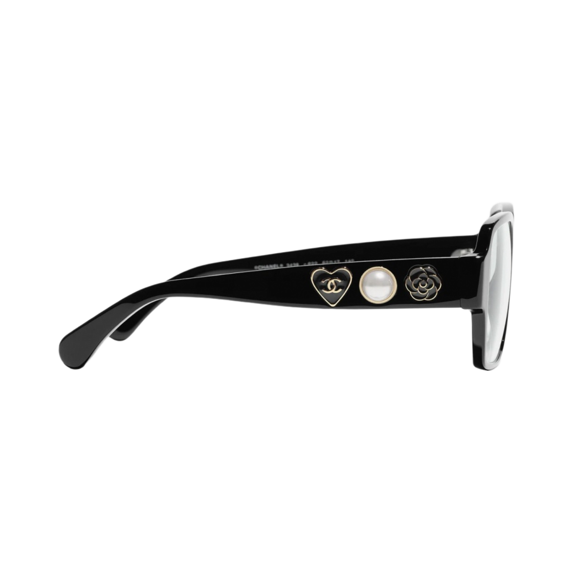샤넬 스퀘어 프레임 아세테이트 & 블랙(Chanel Square Eyeglasses Acetate & Black) - 3