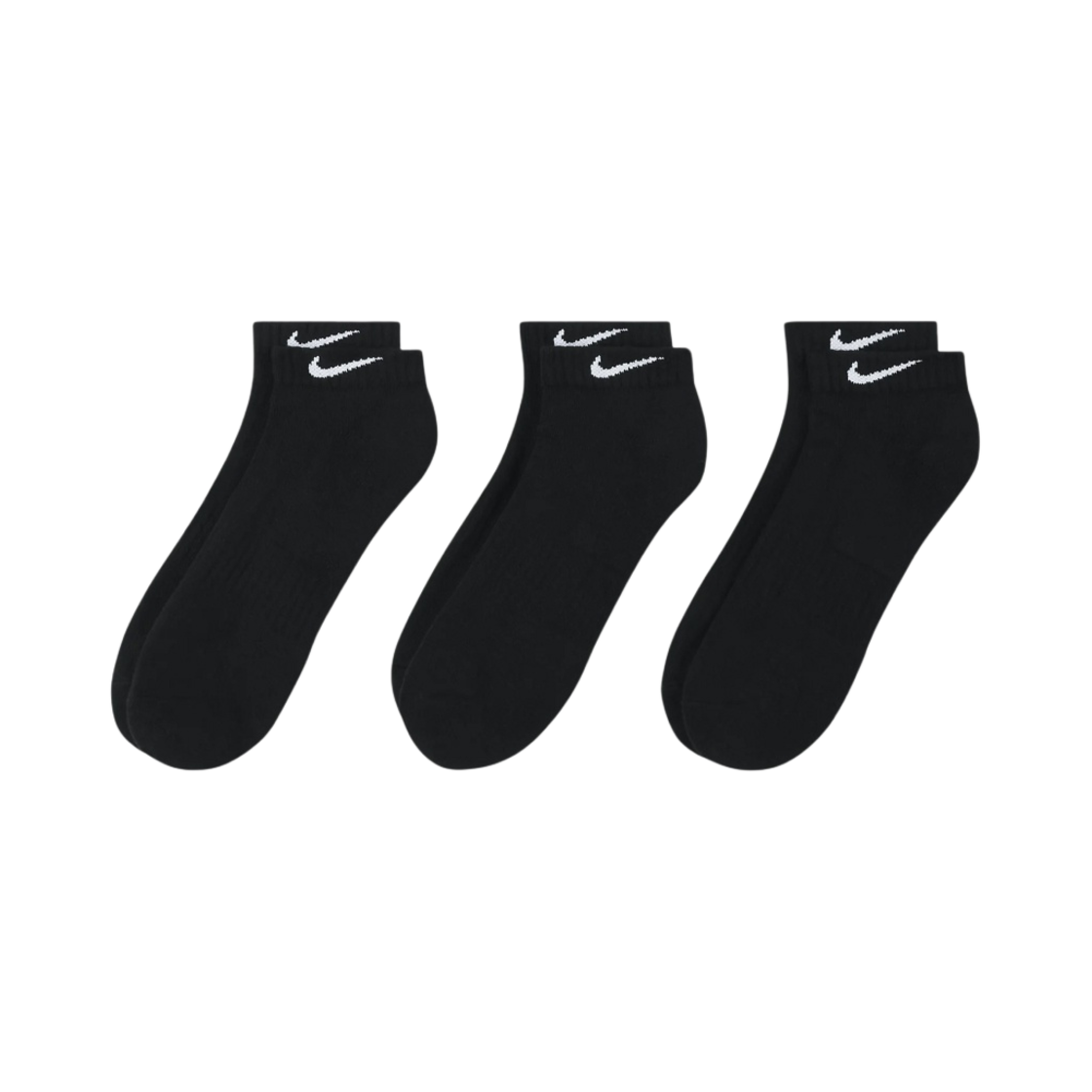 SX7670-010 Nike Everyday Cushioned Training Low Socks Black White (3 Pack/Korean Ver.)