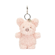 Jellycat Little Pig Bag Charm Fuzzy Pink