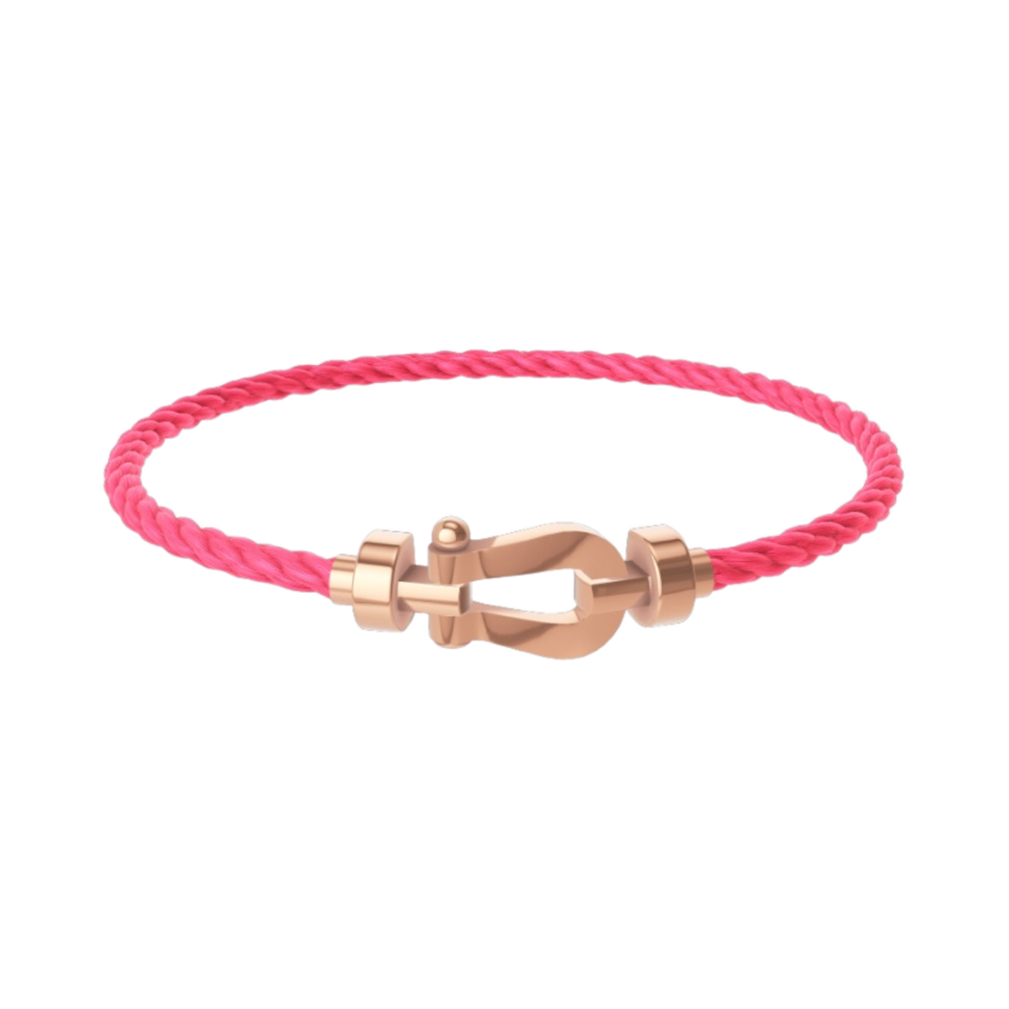 프레드 포스텐 네온 핑크 케이블 브레이슬릿 미디움 18K 핑크 골드(Fred Force 10 Neon Pink Cable Bracelet Medium 18K Pink Gold)