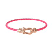 Fred Force 10 Neon Pink Cable Bracelet Medium 18K Pink Gold