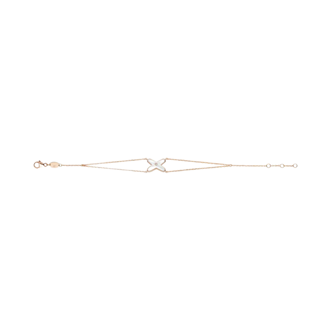 쇼메 주 드 리앙 브레이슬릿 로즈 골드 마더 오브 펄 다이아몬드(Chaumet Jeux De Liens Bracelet Rose Gold Mother of Pearl Diamond)