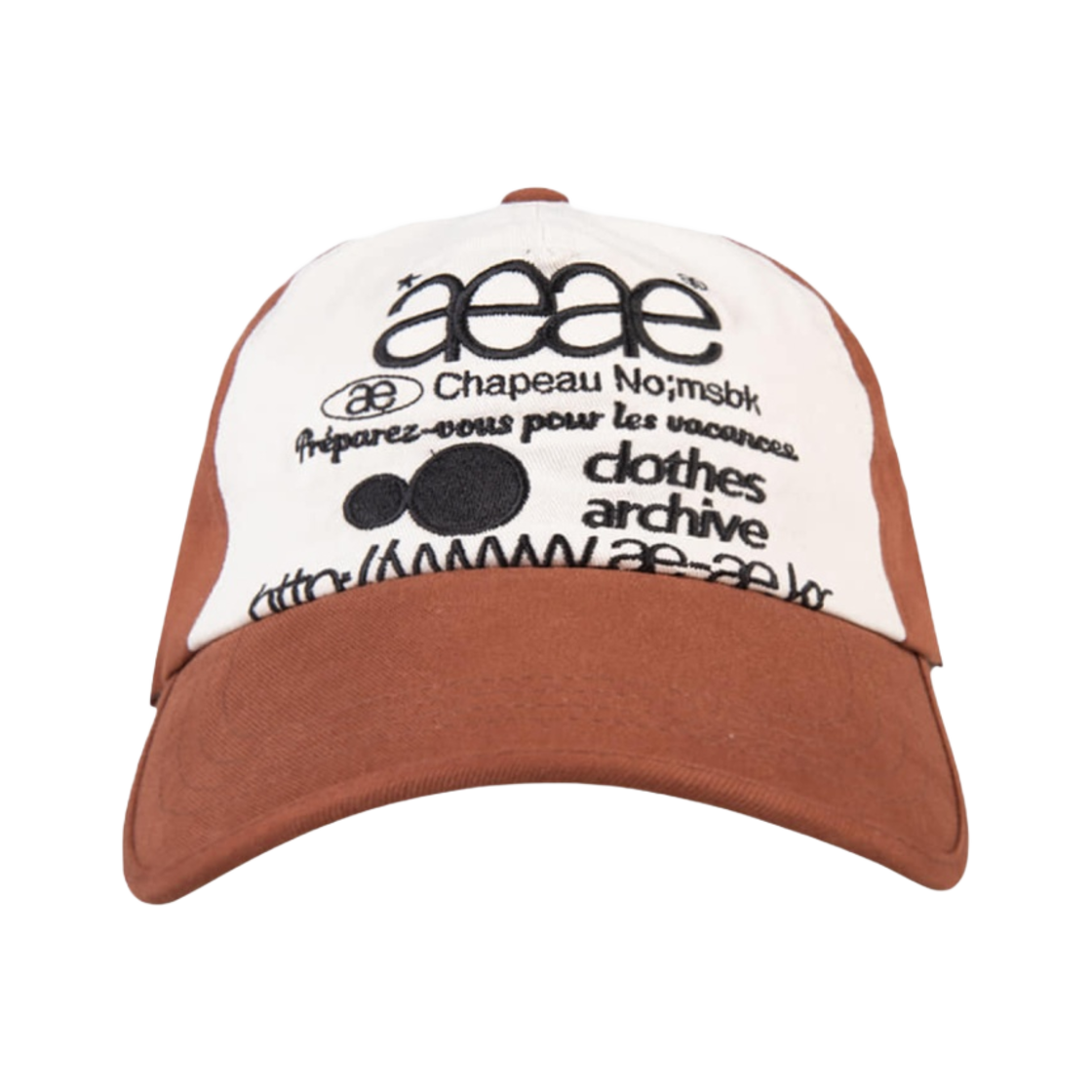 에이에이 웹 로고 5 패널 캡 브라운 블랙(Aeae Web Logo 5 Pannel Cap Brown Black) - 1