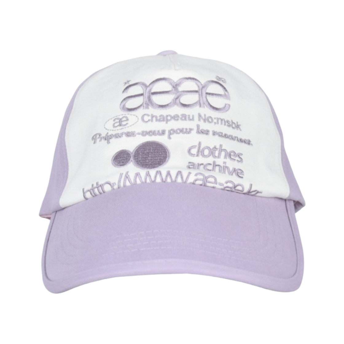 에이에이 웹 로고 5 패널 볼캡 라벤더(Aeae Web Logo 5 Pannel Ball Cap Lavendar) - 1