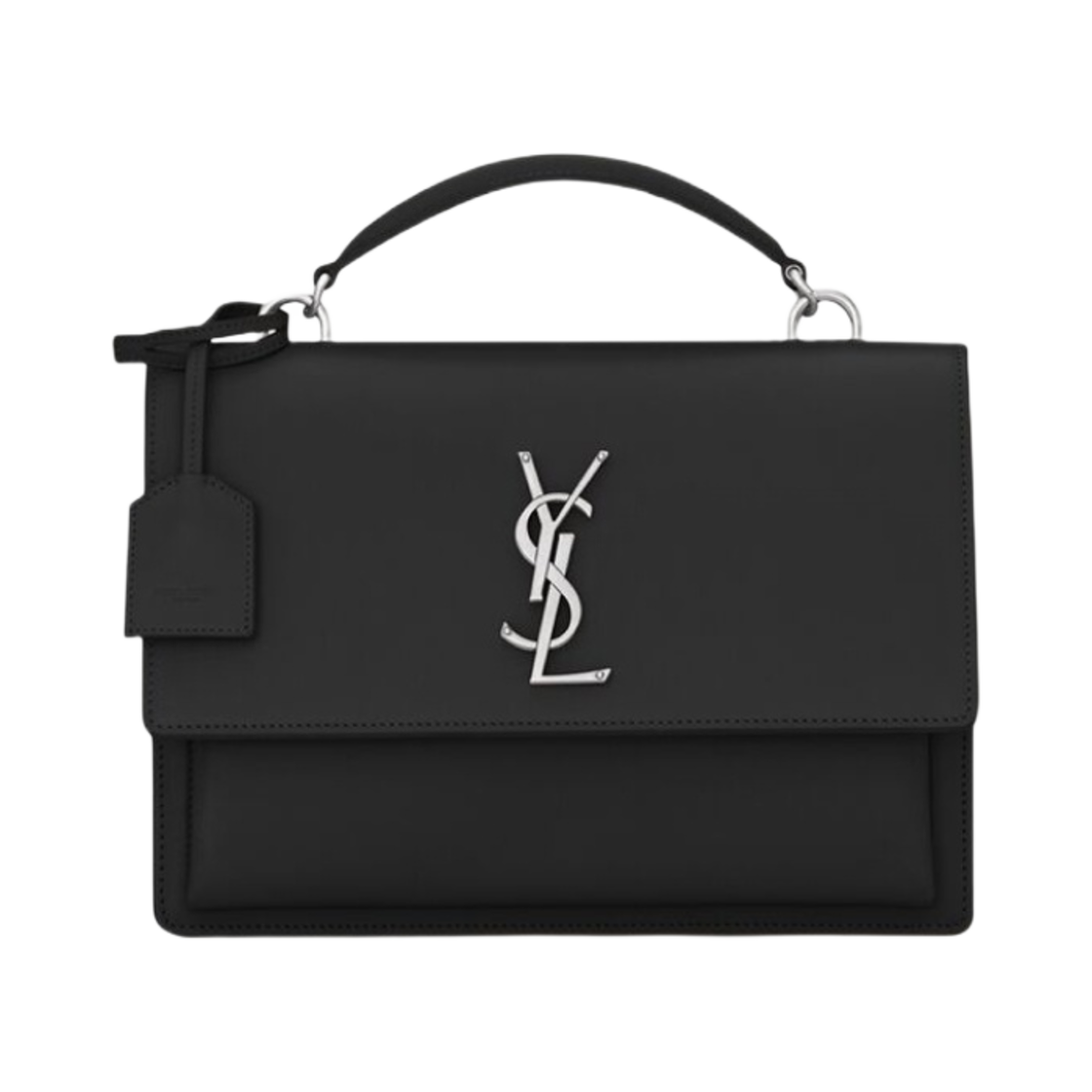 생로랑 선셋 미디움 탑 핸들 스무스 레더 느와르(Saint Laurent Sunset Medium Top Handle In Smooth Leather Noir) - 1