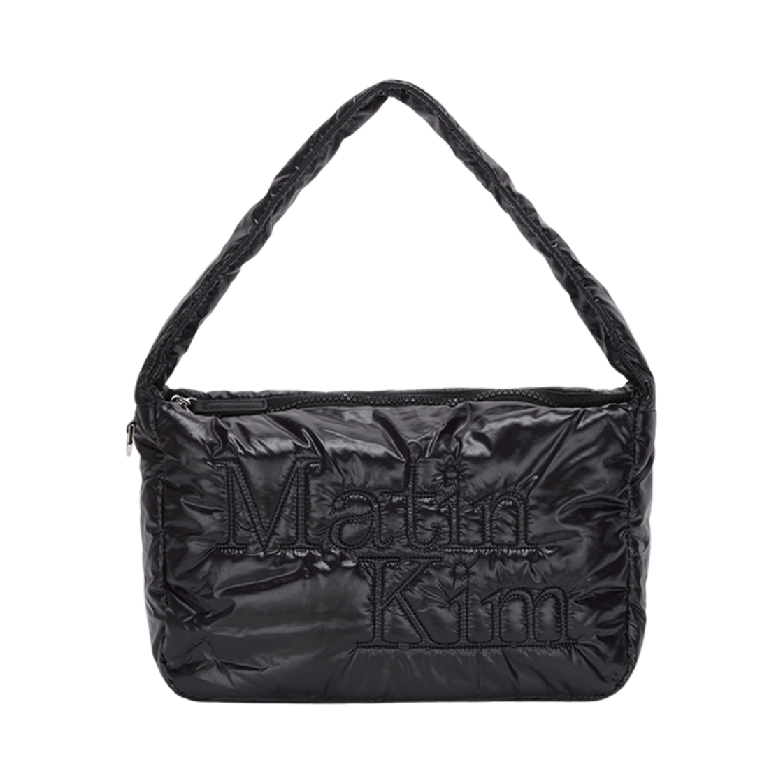 마뗑킴 로고 스티치 패딩 이지 백 블랙(Matin Kim Logo Stitch Padding Easy Bag Black) - 1