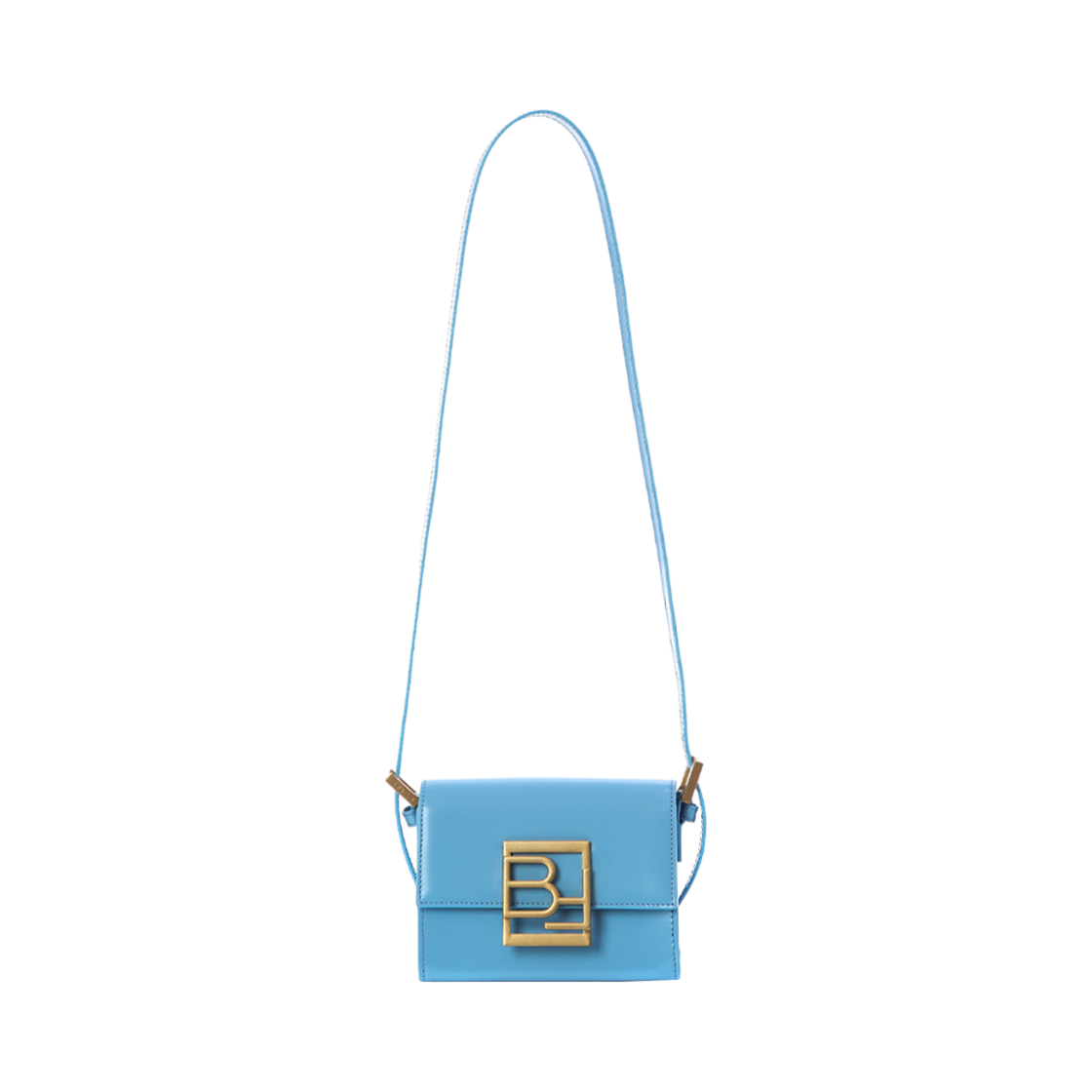 22CRFRNOLGNWSMA By Far Gloss Leather Fran Crossbody Bag Lagoon