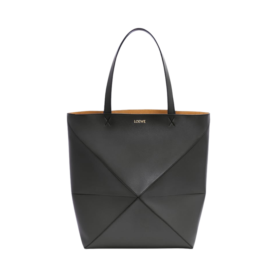 로에베 라지 퍼즐 폴드 토트 인 샤이니 카프스킨 블랙 | Loewe | KREAM