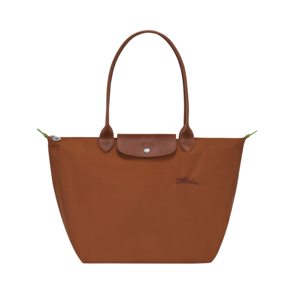 L1899919504 Longchamp Le Pliage Green L Tote Bag Cognac