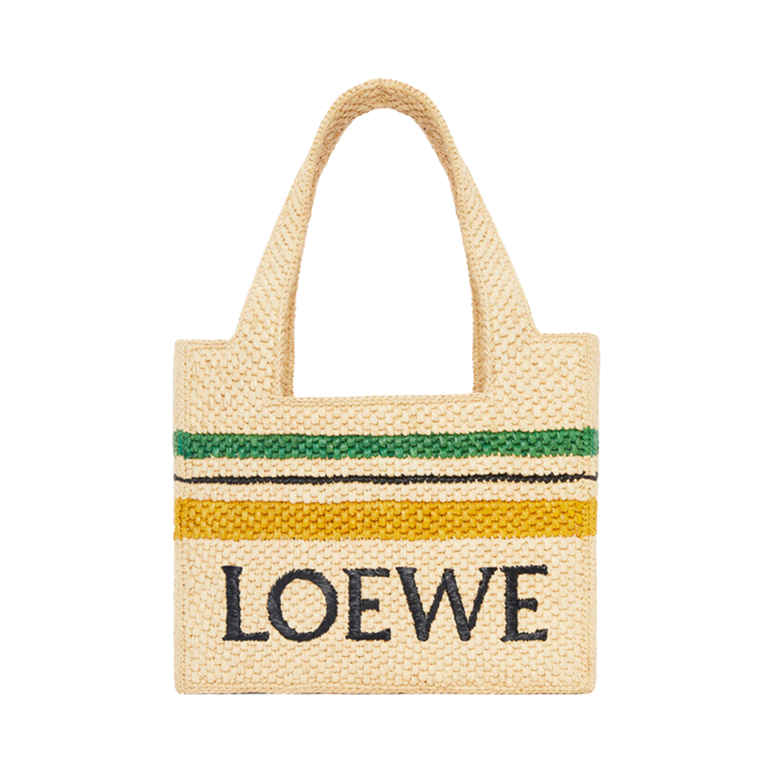 로에베 스트라이프 로에베 폰트 토트 인 라피아 내츄럴 멀티컬러(Loewe Striped Loewe Font Tote In Raffia Natural Multicolor) - 1