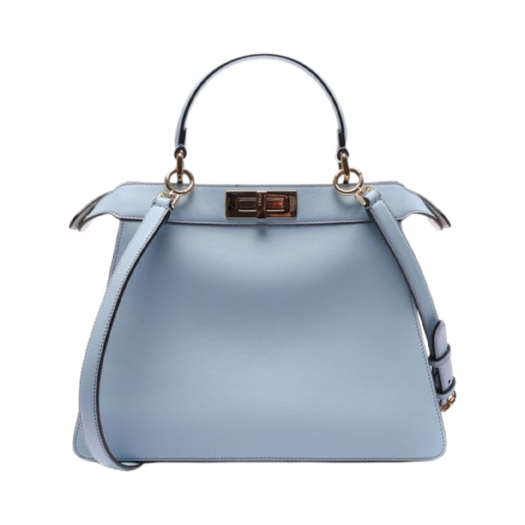Fendi Peekaboo I See U Medium Tote Bag Sky Blue