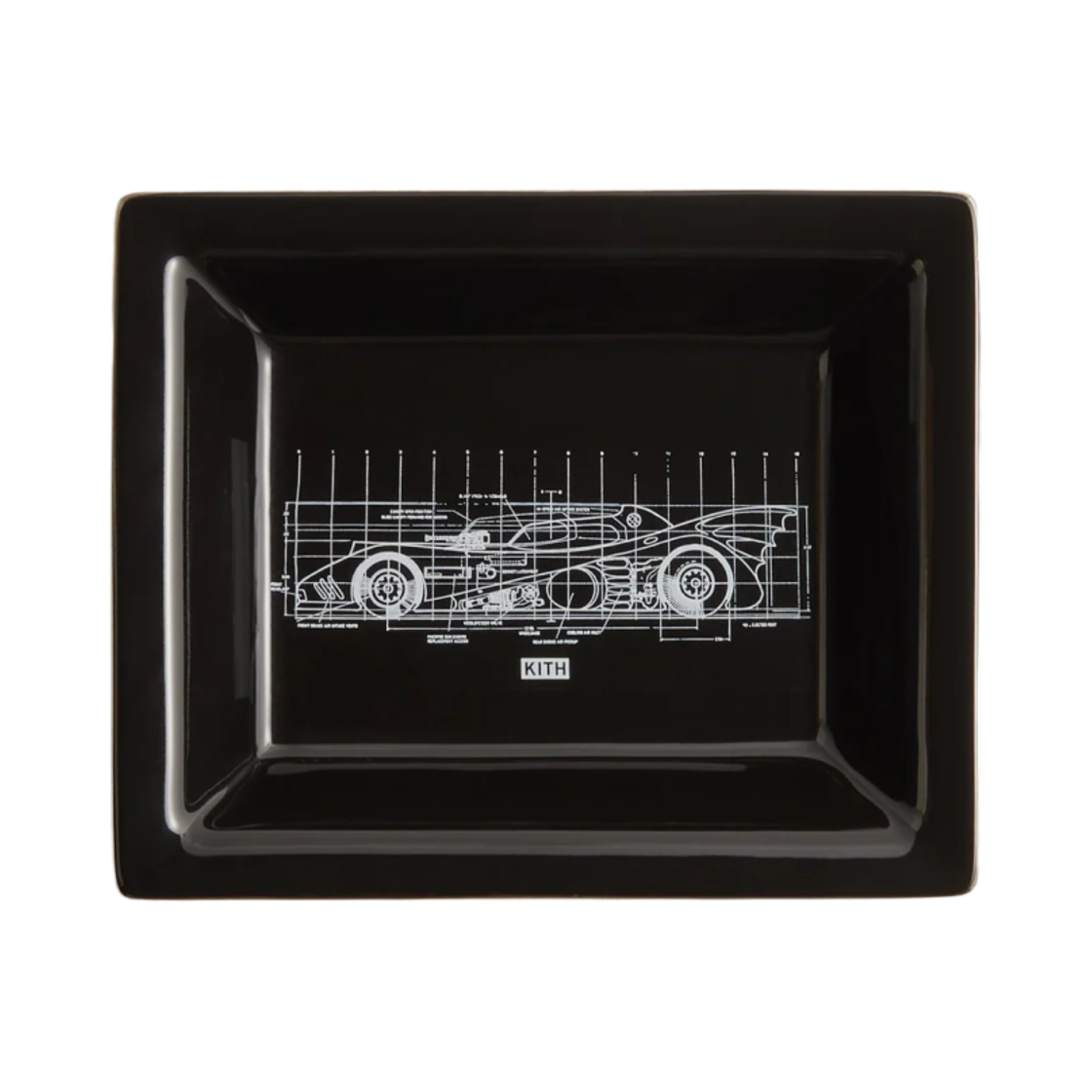 KHLHO0020-001 Kith x Batman Batmobile Schematics Catchall Tray Black