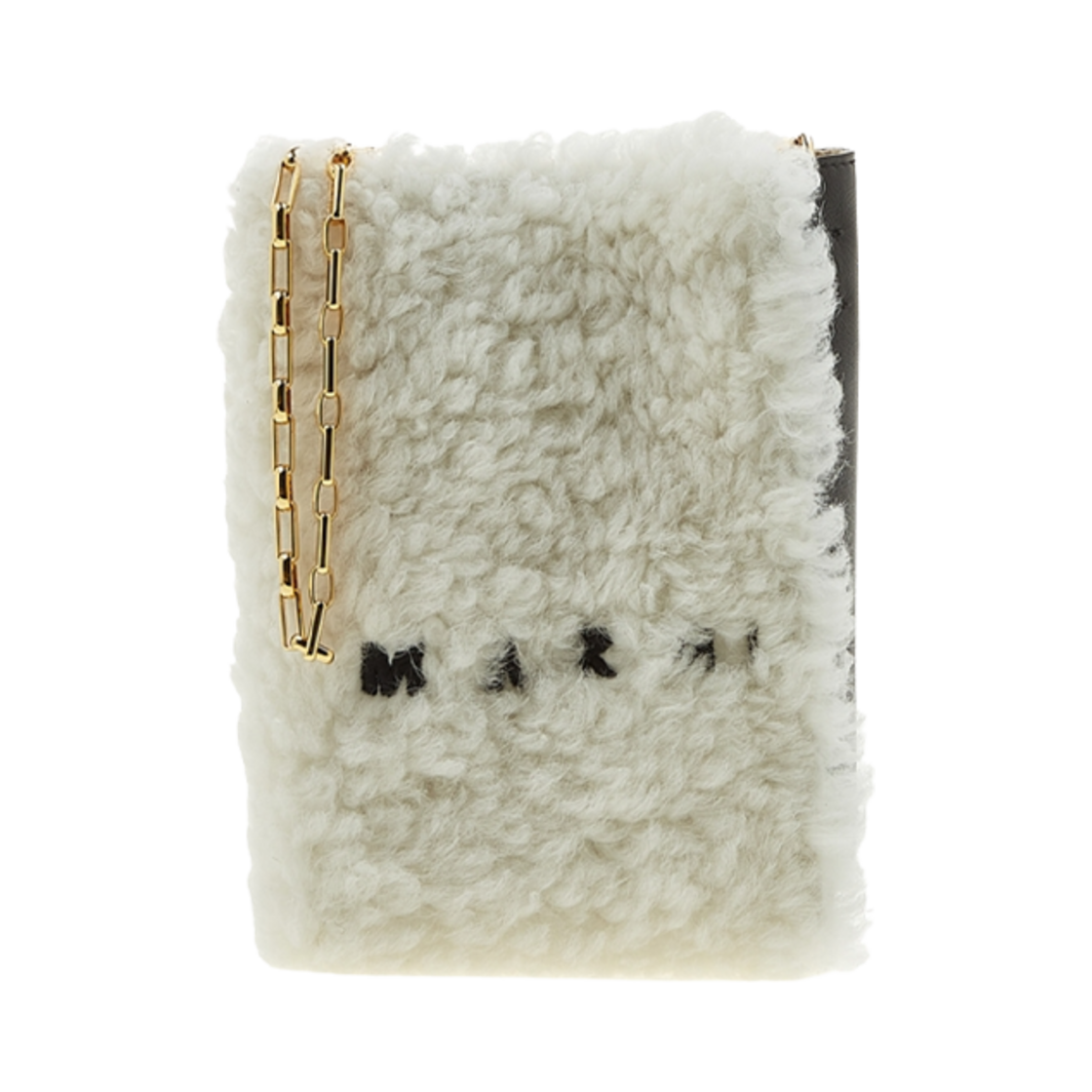 SBMP0088Q4-LM071-ZO186 Marni Brushed Shoulder Bag Natural White Black