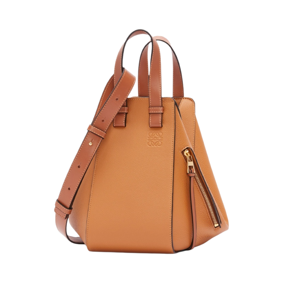 로에베 스몰 해먹백 소프트 그레인드 카프스킨 라이트 카라멜